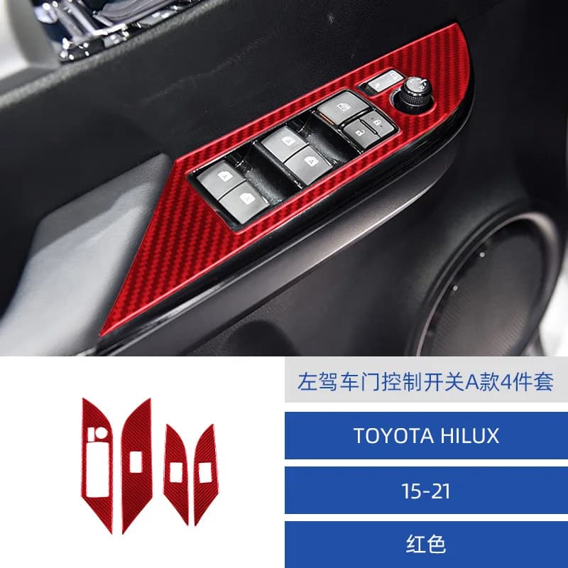 for 15-21 Toyota Hirax car interior Guangzhou carbon fiber door lifting window panel decoration