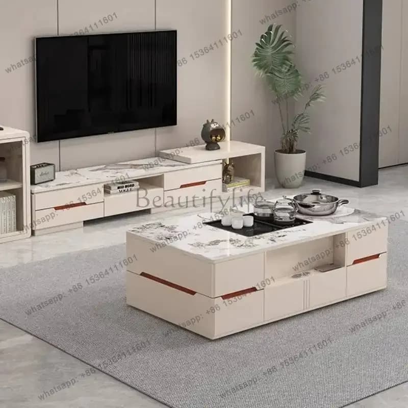 LJY Style Coffee Tables Multifunctional European Japanese Designer Coffee Tables Vintage Modern Mesas De Centro Furniture For Ho