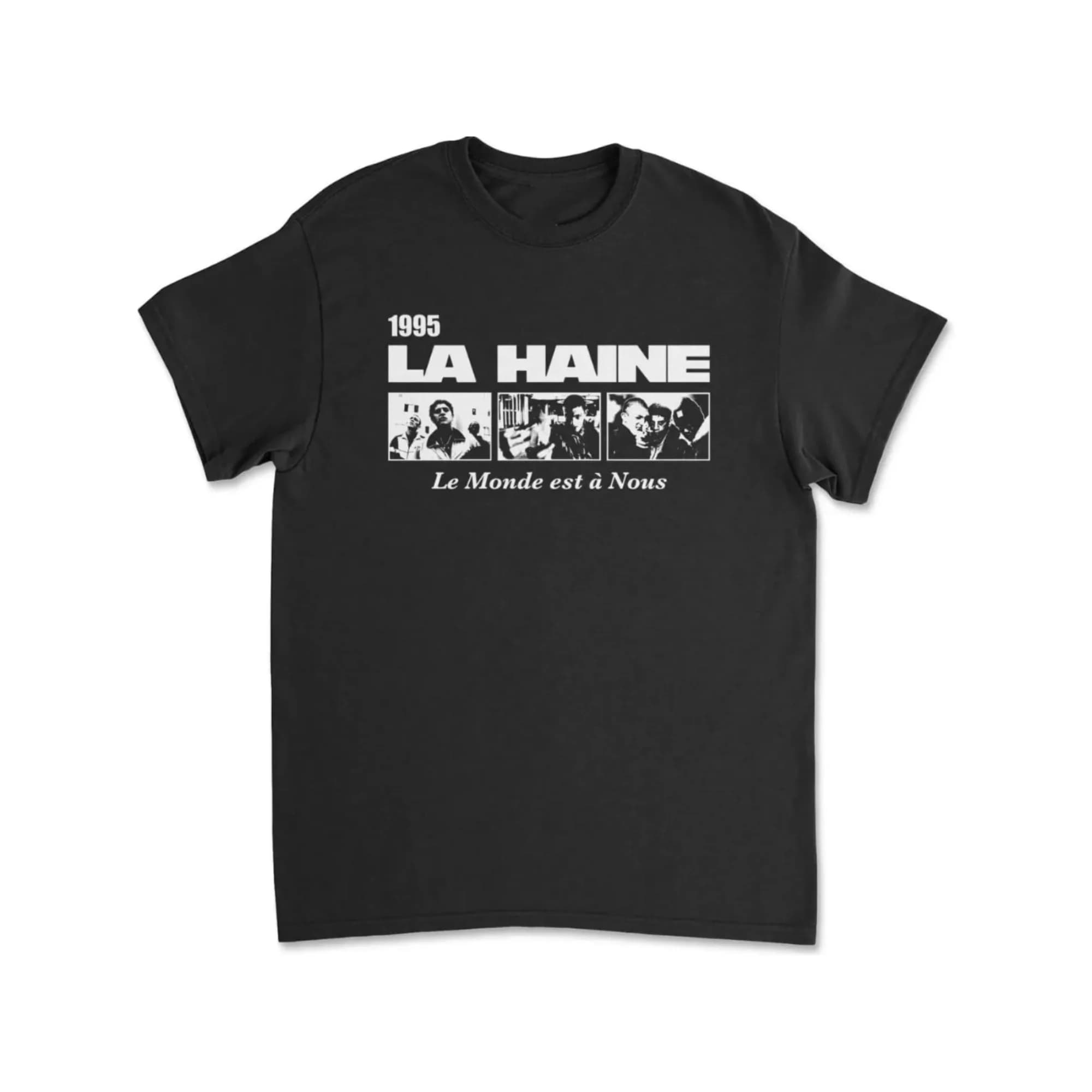 La Haine Movie Poster T Shirt 1995 Vintage 100% Cotton Graphic Tees Men Women Unisex Oversized Hiphop Retro Streetwear Loose Top