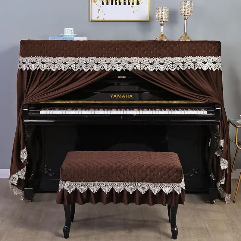 full cover modern simple piano cover European piano lace dust-proof electric piano cover