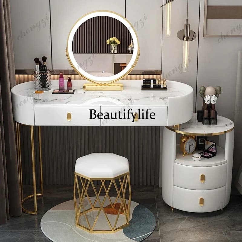 K182 Bedroom Light Dressing Table Handles Drawers Wood Chair Dressing Table Storage Mirror Coiffeuse De Chambre Salon Furniture