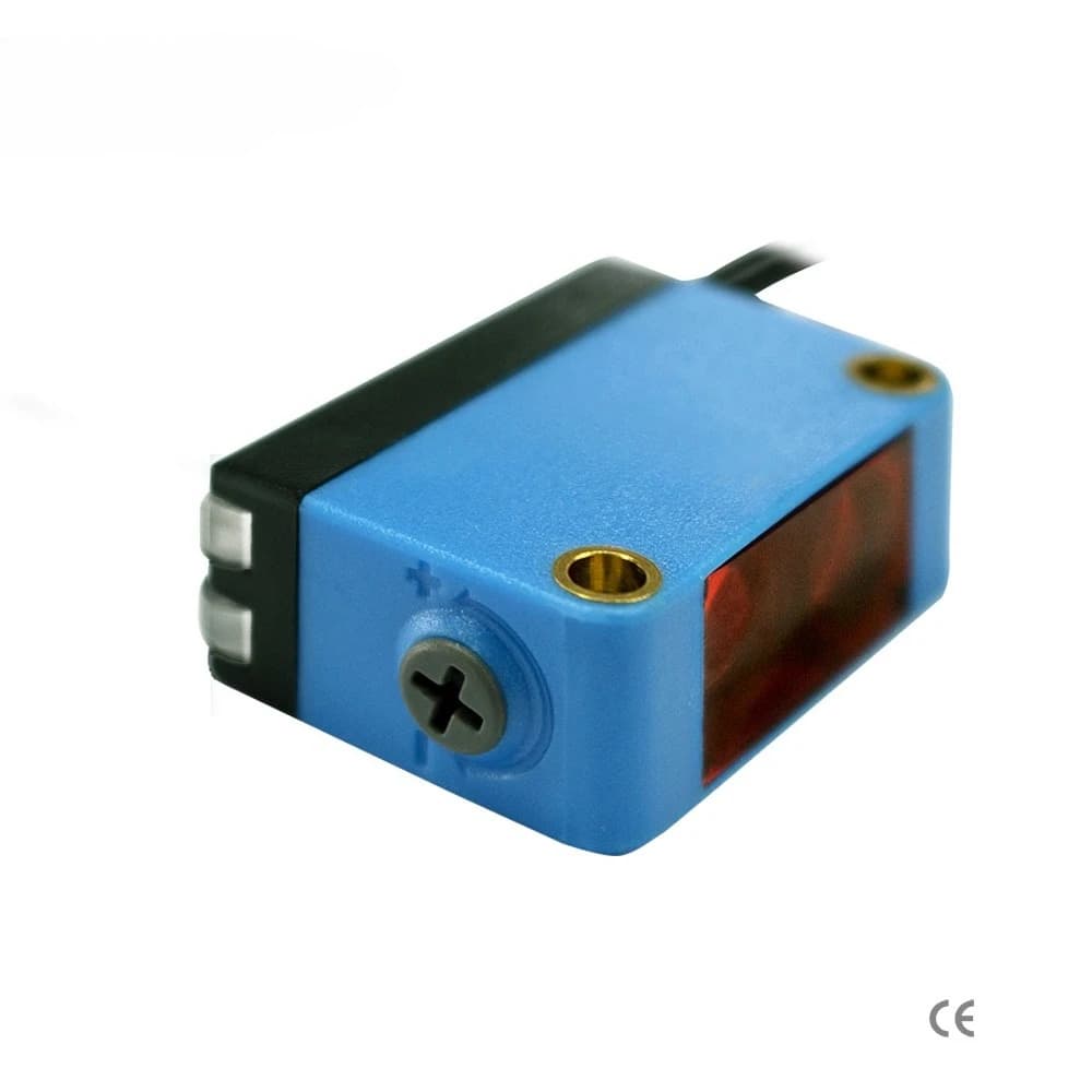 GZX-DB13 Small Square Photoelectric Sensor NPN Output IP65 20-300mm Detection Range BGS Background Shielding