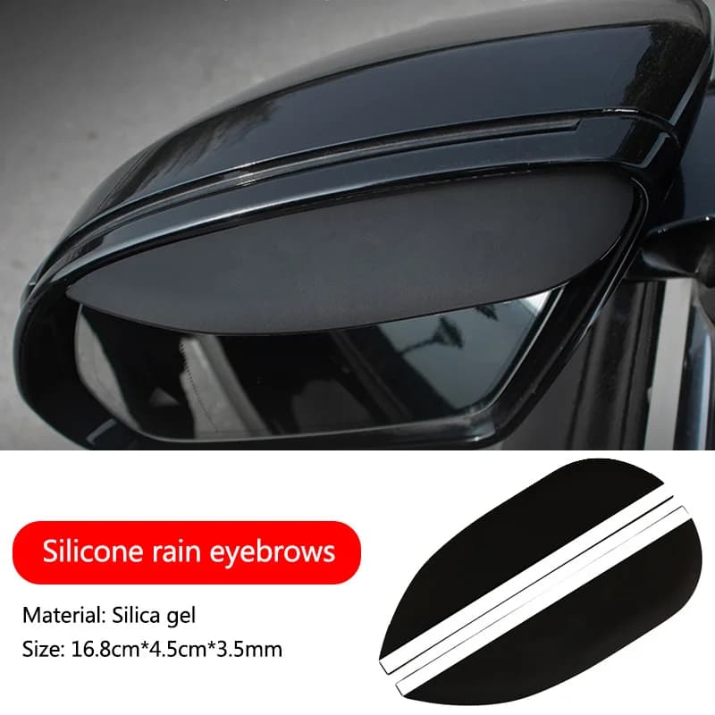 Silicone Car Rearview Mirror Rain Eyebrow Side Mirror Rain Deflector Visor Waterproof Rain Snow Guard Sun Shade Auto Accessories