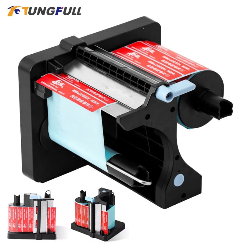Fully Automatic Label Dispenser Auto Label Stripping Machine Sealing Sticker Self-Adhesive Label Separator 3 Speed 20mm-130mm