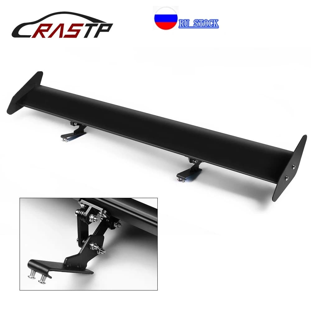 43.3" Aluminum Black Rear Spoiler No Perforation Auto Car Hatchback Spoiler GT-Style Rear Trunk Wing Tail Spoiler RS-LTB125-3
