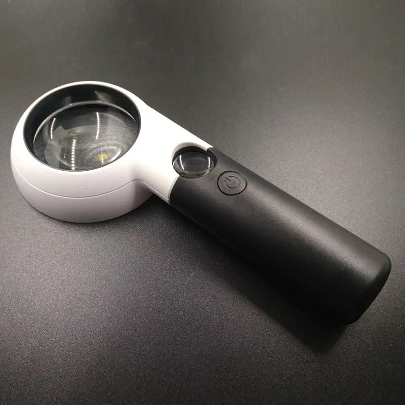 Magnifying Glass with Light 5X 20X LED Folding Helping Hands Magnifier For Antique Stamps Jewelry Diamond Inspection Loupe