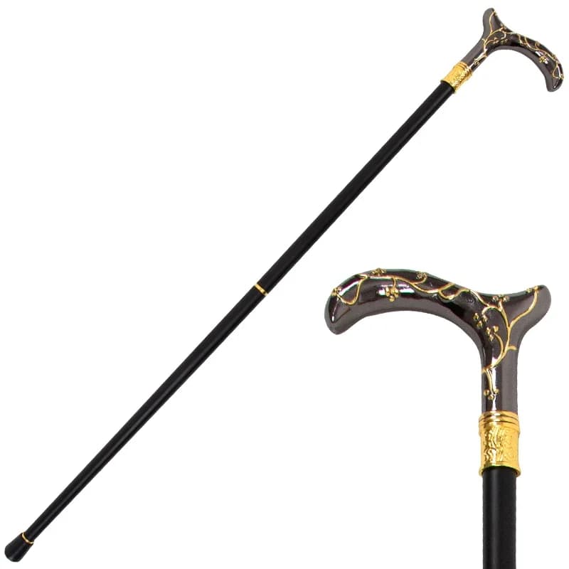 Removable Handle Fashion Party Decoration Cane Men's Luxury Rattan Elegant Aluminum Alloy Retro Cane