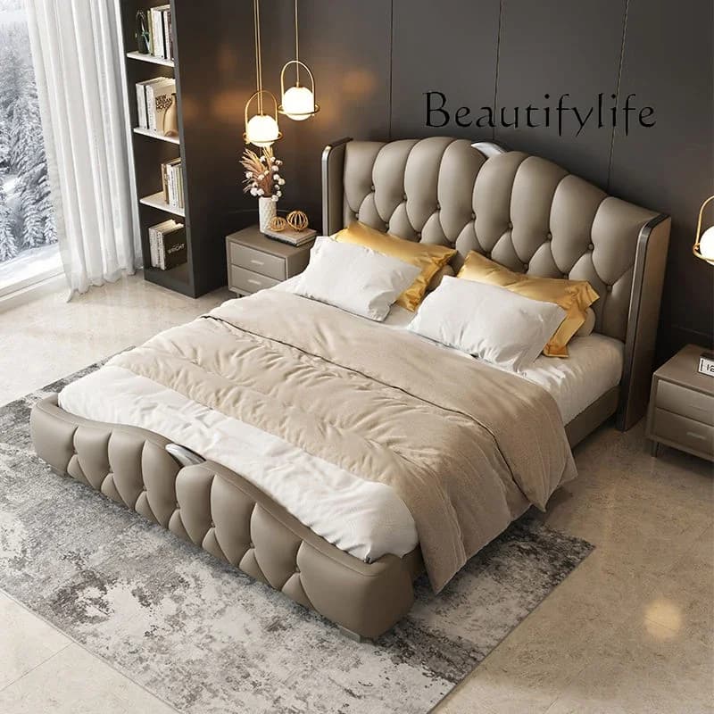 BJ Travel Sleeping Bed Bed Queen Baby European Simple Beauty Bed Nordic Design Space Saving Full Wooden Muebles Trendy Furniture