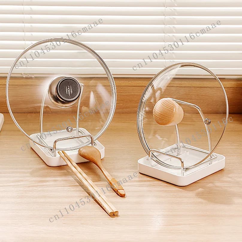 304 Stainless Steel Pot Lid Rack Household Kitchen Desktop Enamel Pot Lid Rack New Desktop Pot Lid Rack