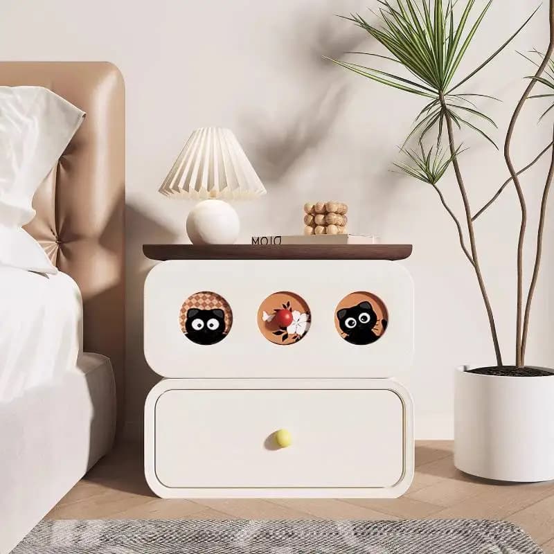 Art Deco Aesthetic Bed Table Designer Art Deco Adult Essentials Bedside Table Home Space Saving Mesitas De Noche Room Furnitures
