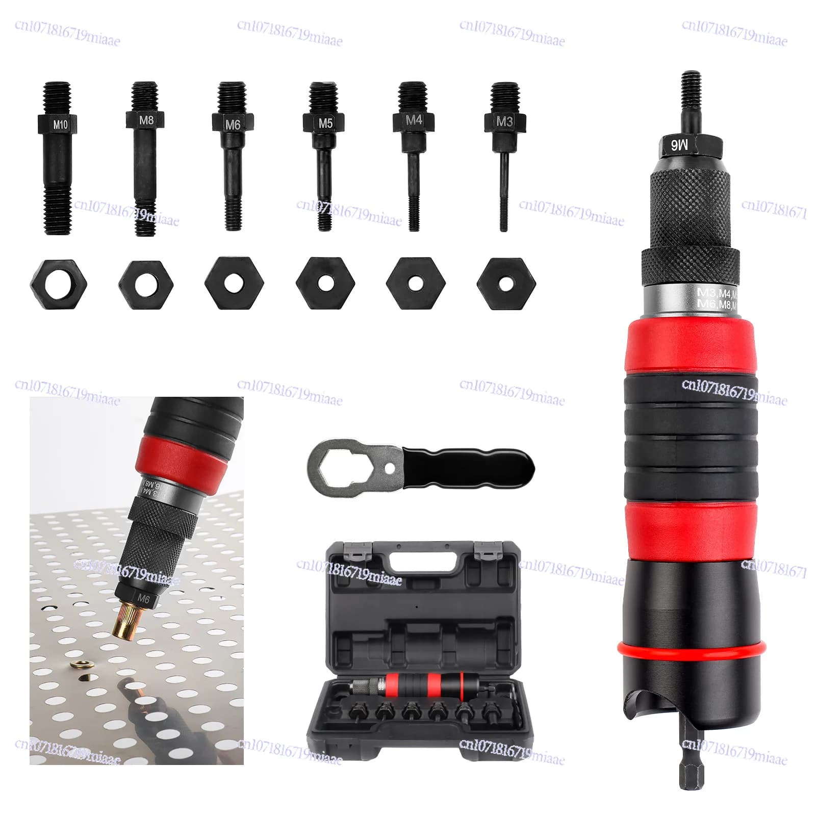 Electric Rivet Nut Rivet Gun Hand Electric Drill Rivet Gun Joint Aluminum Alloy Pull Mother  Electric