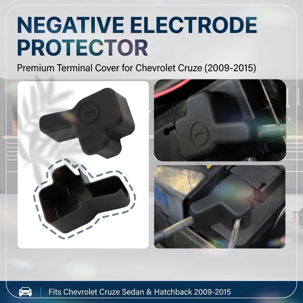 Car Battery Cover For Chevrolet Cruze Sedan Hatchback 2009 - 2015 Anode Negative Electrode Protector Cover Cap Car Styling