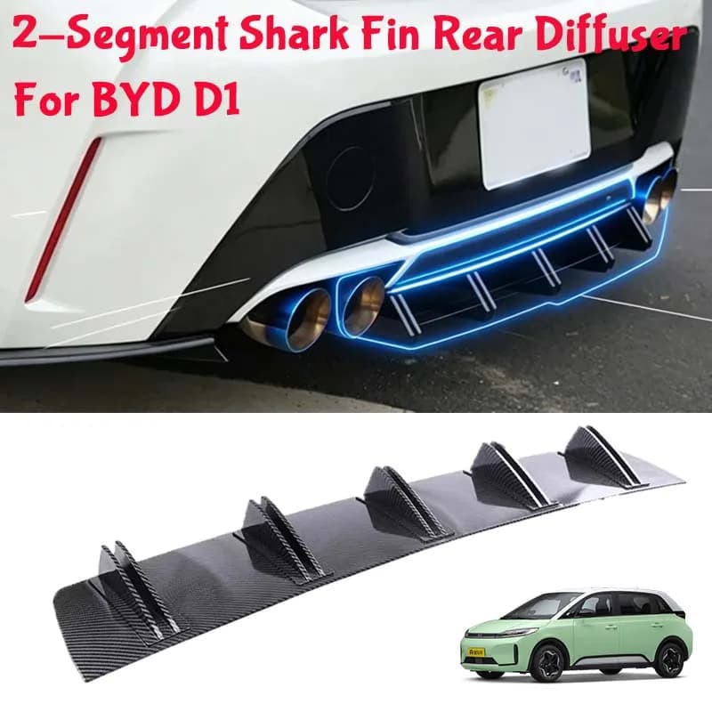 For BYD D1 Shark Fin Rear Diffuser Split Chassis Spoiler Auto Aerodynamic Parts Aerodynamic Modification