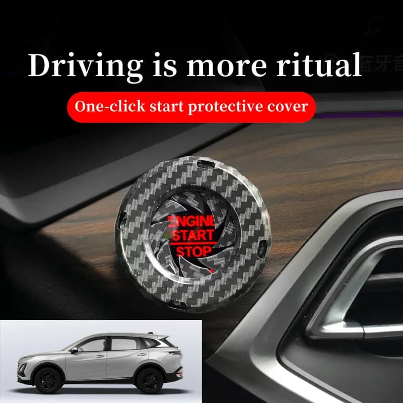FOR BESTUNE Car one-button start decorative ring knob-type decorative cover ignition device switch hidden protective cover