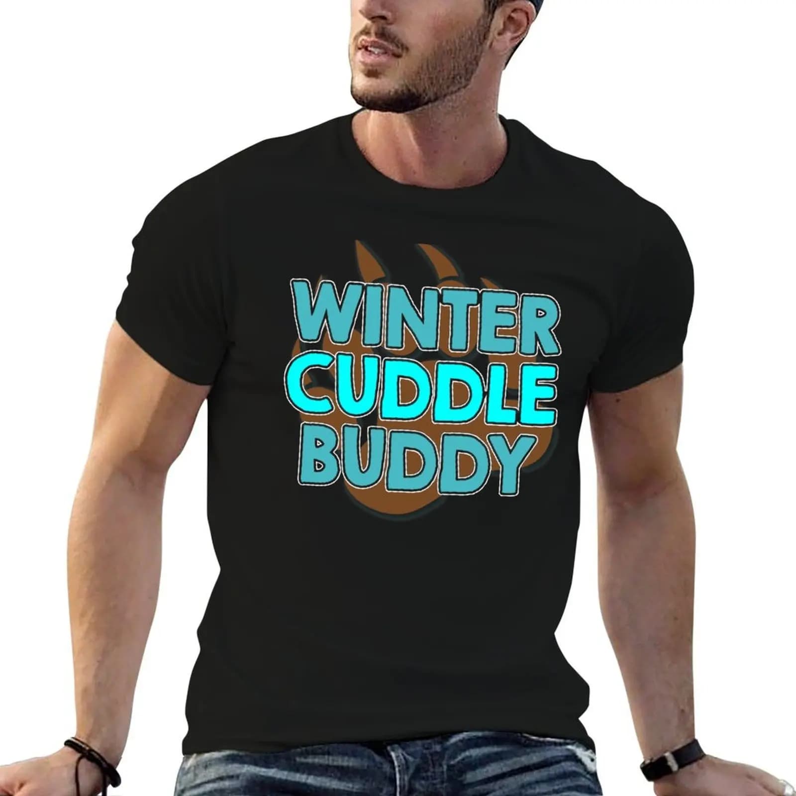Winter Cuddle Buddy T-Shirt anime clothes essential t shirt funny t shirts men