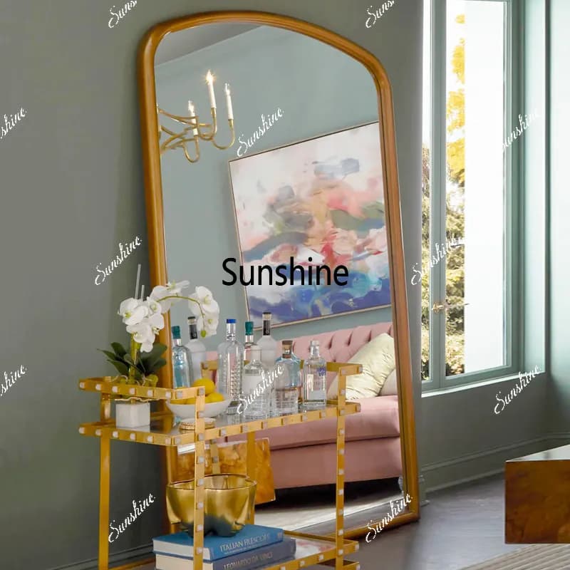 Vintage full-body mirror Floor-to-ceiling wall fitting mirror Cloakroom full-length mirror