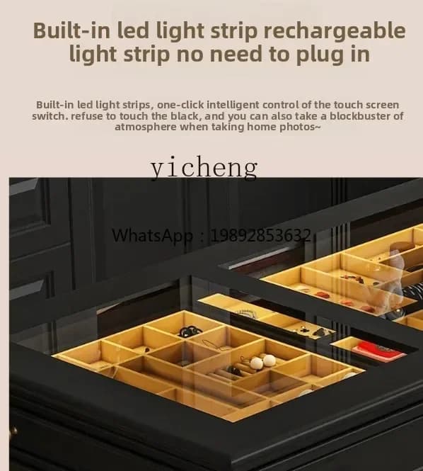 gz- cloakroom mid-island cabinet jewelry display cabinet retro storage high-end jewelry cabinet