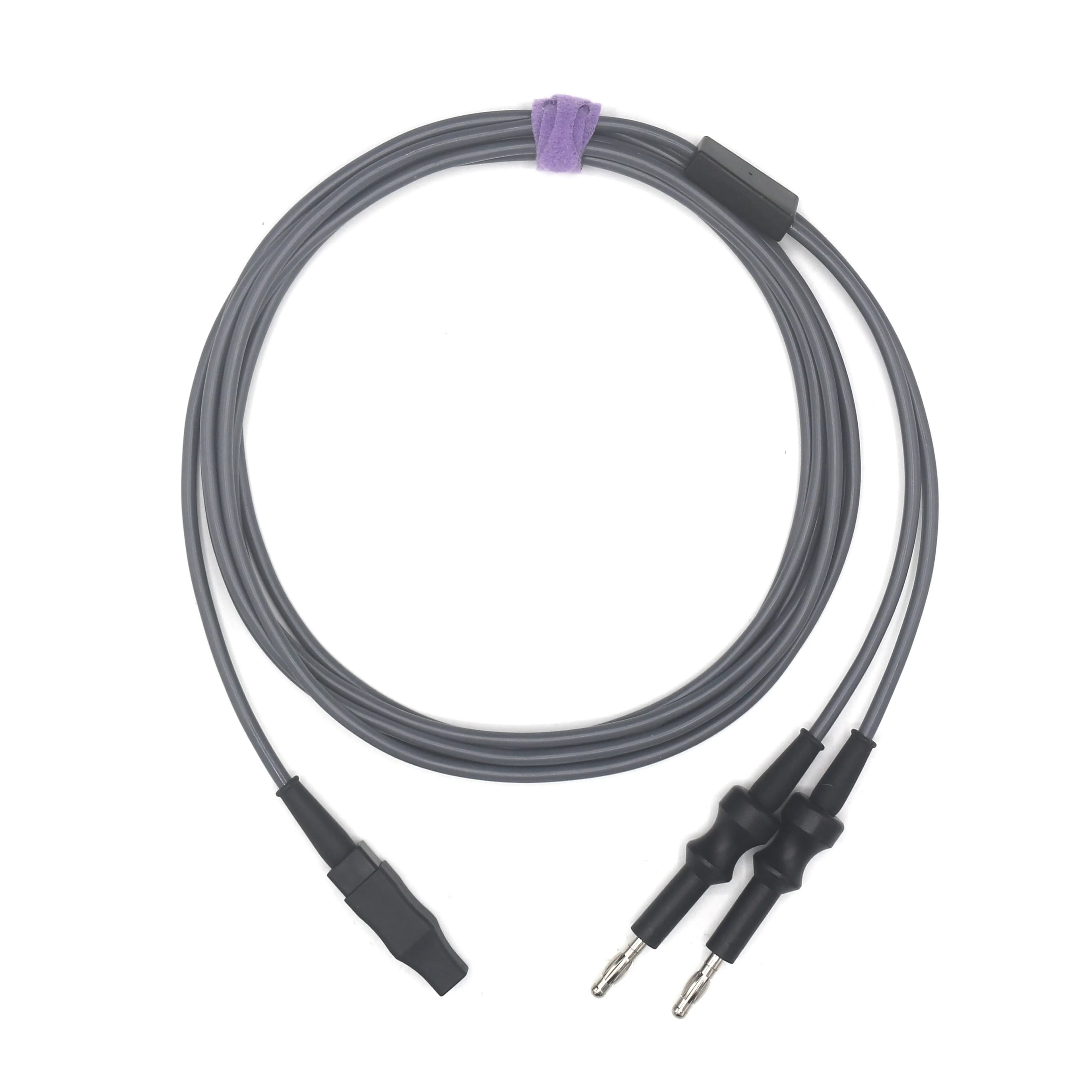 Reusable ESU Cord, 4.0mm Dual Banana Plug to Claw Spring Female Connector ESU Accessories,9.8ft