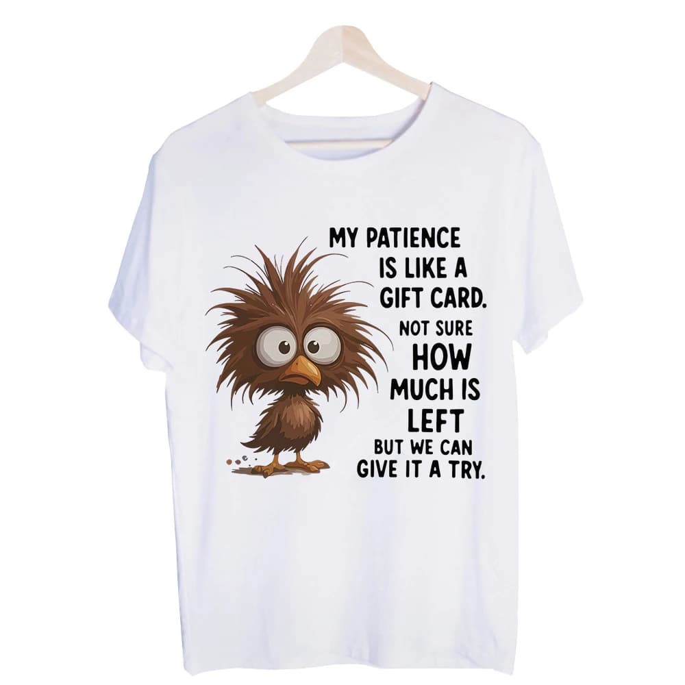 Men's Shaggy Bird Graphic Tee, Short Sleeve Crew Neck T-Shirt with Slogan Print for Casual Daily Wear