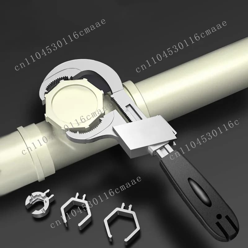Multipurpose Sink Wrench Bathroom Wrench Arc Toothed Wrench Movable Plate Plumbing Installation Sink Tool
