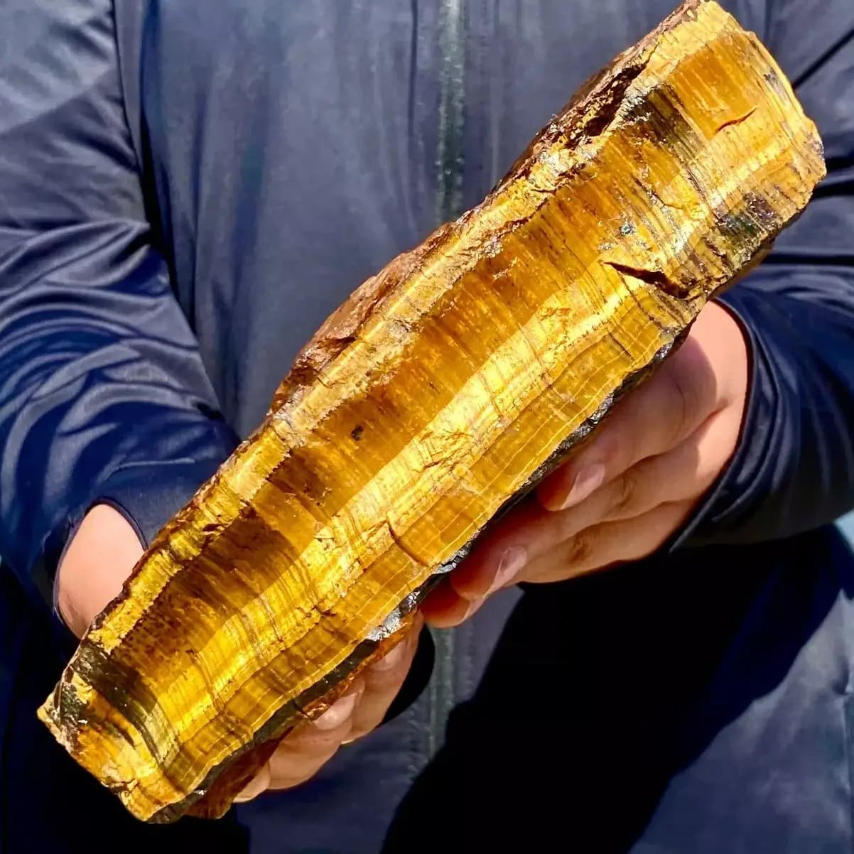 Natural Formed! Tiger's Eye Raw Stone, Quartz Crystal Yellow Tiger's Eye Rough, Mineral, Treatment, Demagnetized Yellow Ore