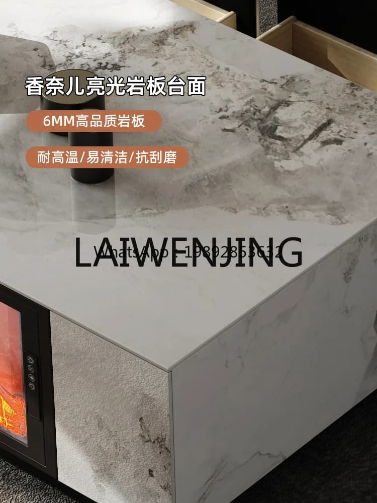 7ZSP Electronic Fireplace Decoration Simulation Flame Integrated Floor Stone Plate Advanced Sense