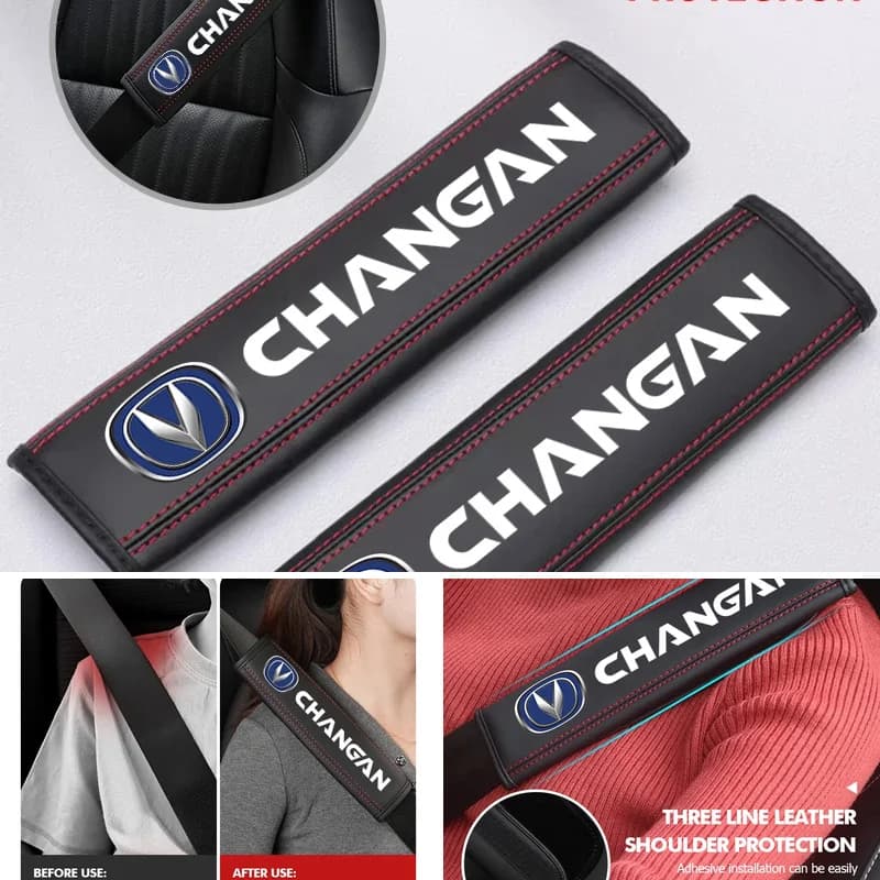 Soft Safety Belt Cushion Strap Protection Sleeve Auto Seatbelt Cover Trim Fits Changan Karvaan Raeton PLUS Eado CS35 CS95