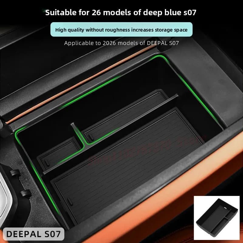 ABS Center Console Organizer For Changan Deepal S07 2026 Lower Layer Armrest Storage Box Car Interior Accessories