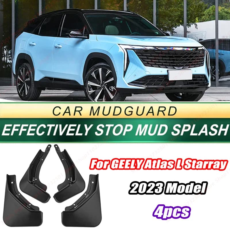 For GEELY Atlas L Starray 2023 Model 4PCS Front Rear Mud Flaps Splash Guards Fender Mudguards Auto Accessories