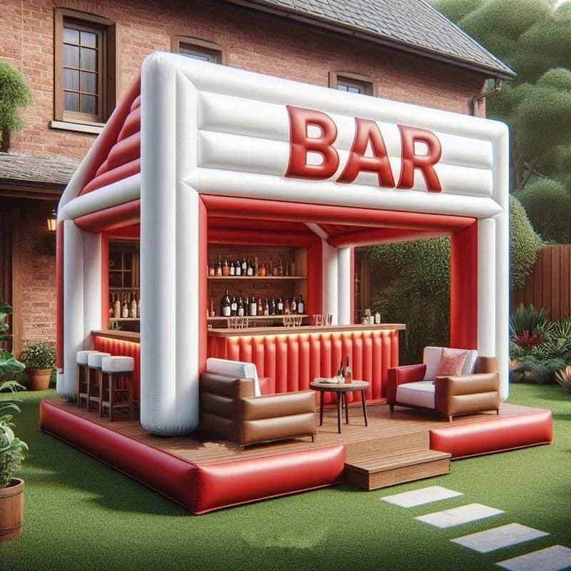 Durable Inflatable Garden Bars with Sunshade and LED Lighting for Backyard Entertainment