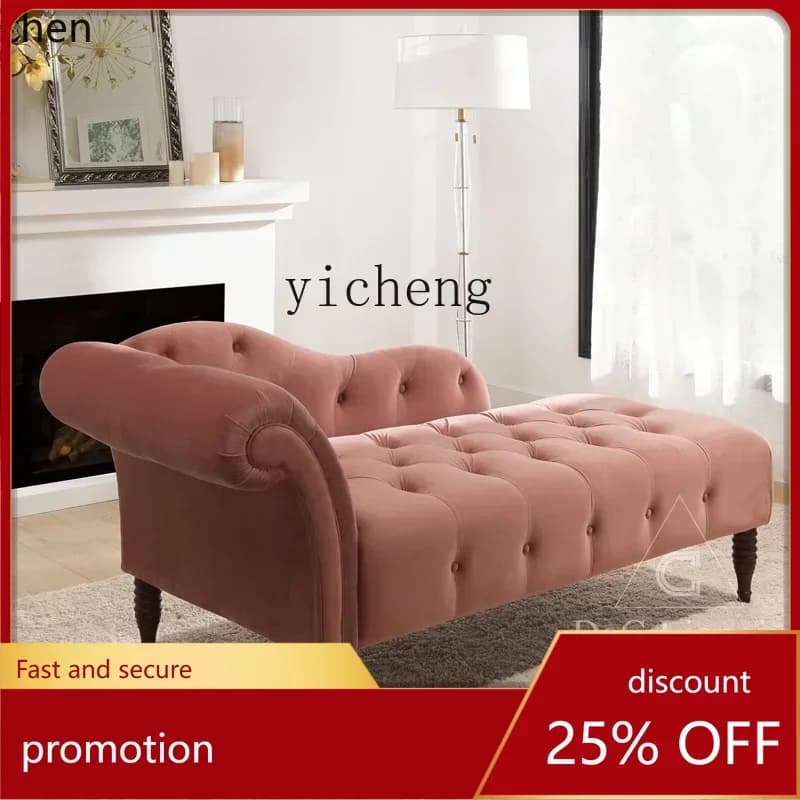 YFY  Simple and luxurious small-sized living room, fabric queen chair, sofa and lounge chair, master bedroom, queen chair
