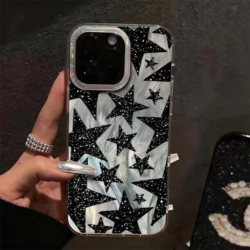 Star Pattern IMD TPU Phone Case For Xiaomi Poco X7 Pro 5G Cases Poco X6 X5 X3 F7 M6 Pro Shockproof Laser Bumper Back Cases Cover