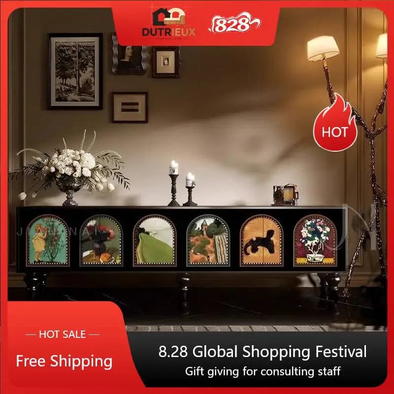Black Decoration Tv Cabinet Living Room Modren Nordic Storage Tv Cabinet Apartments Luxury Fernseher Tisch Furniture Home