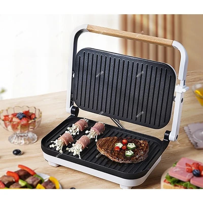 Smokeless Electric Steak Grill Double Sided Non-stick Cast Iron Pan Household Barbecue Cooking Plate