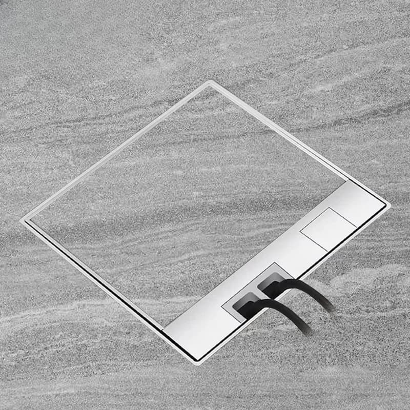 Hidden and embedded design 4 sets 250V/16A power supply Lift stainless steel floor box socket