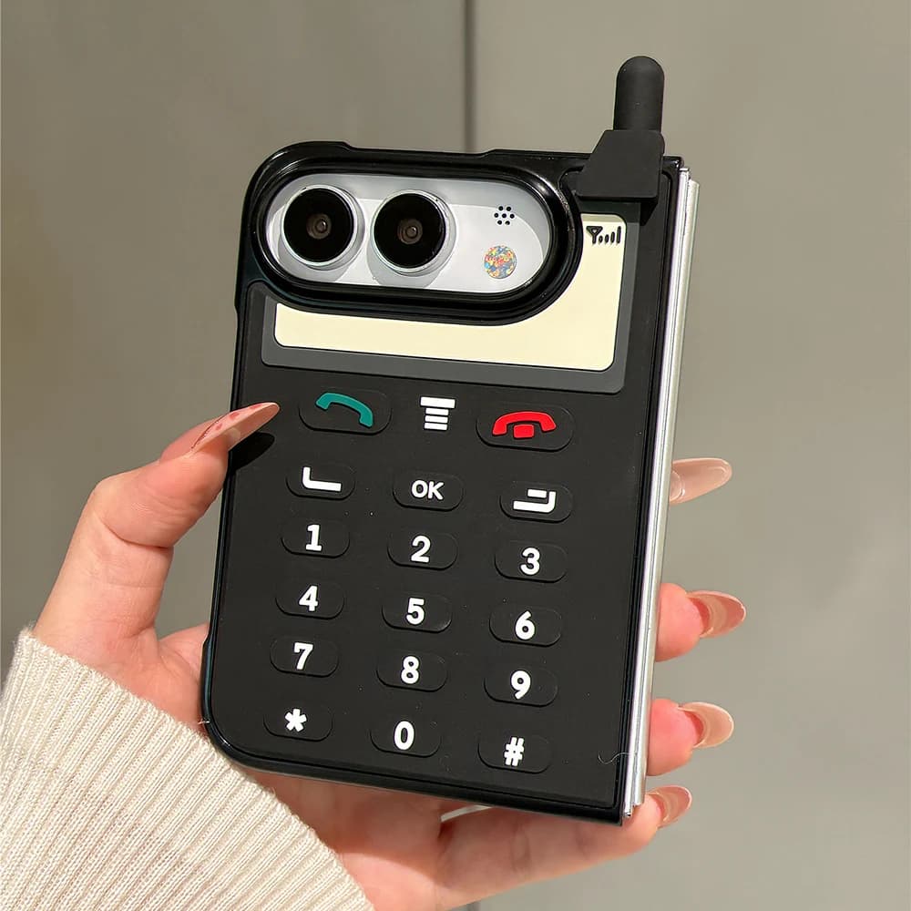 3D Retro Old Brick Mobile Pattern Hard Plastic Case For iPhone Duo Shockproof Phone Cover Shell