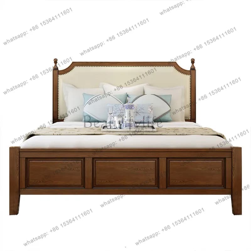 American country solid wood double bed 1 simple beauty country style high box storage wedding bed