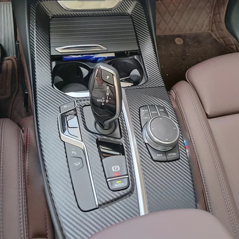 Car Interior Carbon Fiber Sticker Suitable for BMW X3 G01 2018-2021 Center Console Gear Glass Window Panel Protective Film