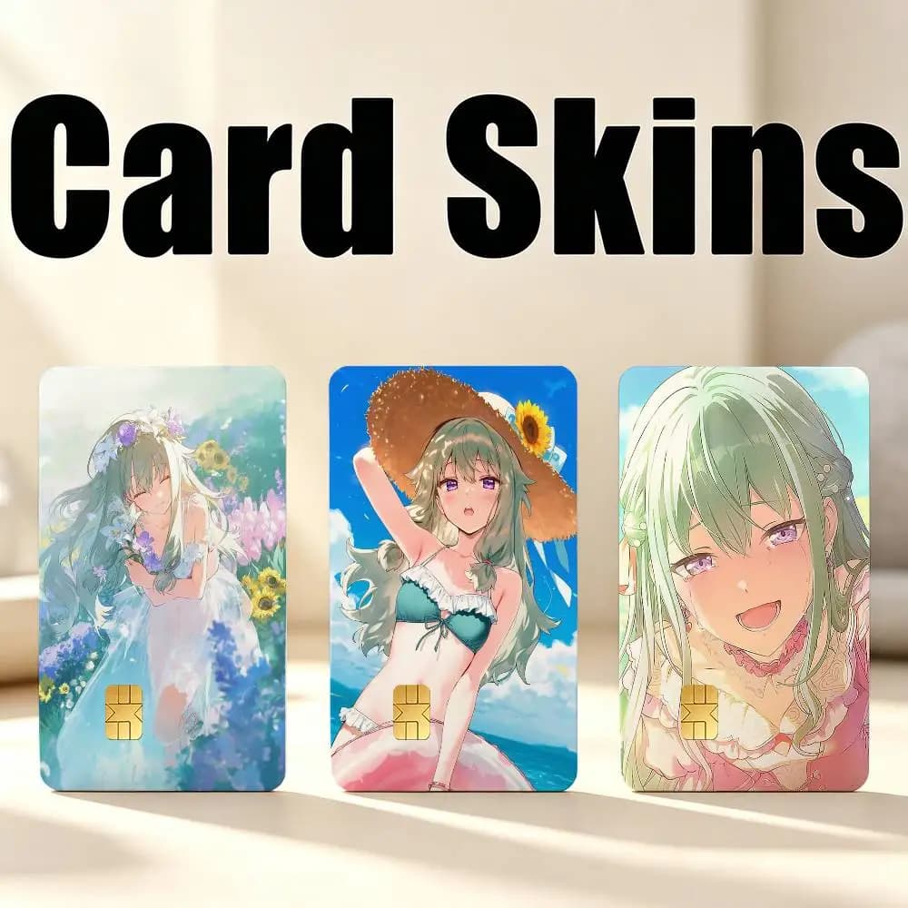 N-Nene K-Kusanagi 1Set 4Pcs Waterproof Card Skin Stickers for Credit Bus IC Cards