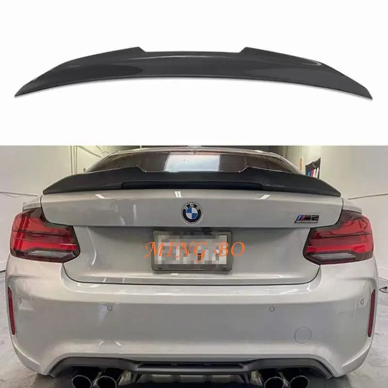 FOR BMW 2 Series F22 F23&M2 F87 PSM  Style Carbon fiber Rear Spoiler Trunk wing 2014-2020 FRP Forged carbon