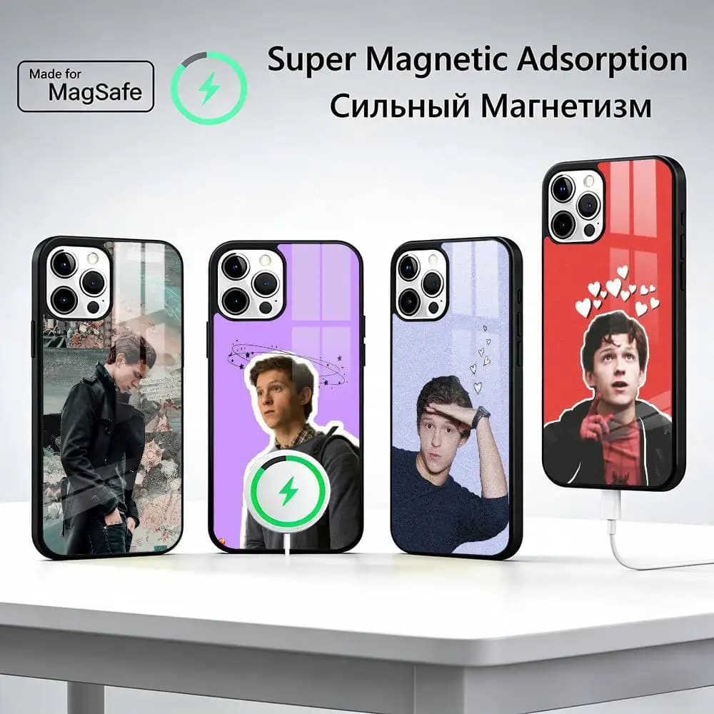 T-Tom H-Holland British Actor  Phone Case For iPhone17,16,15,14,13,12,11 Plus,Pro Max, New Magnetic Wireless Charging