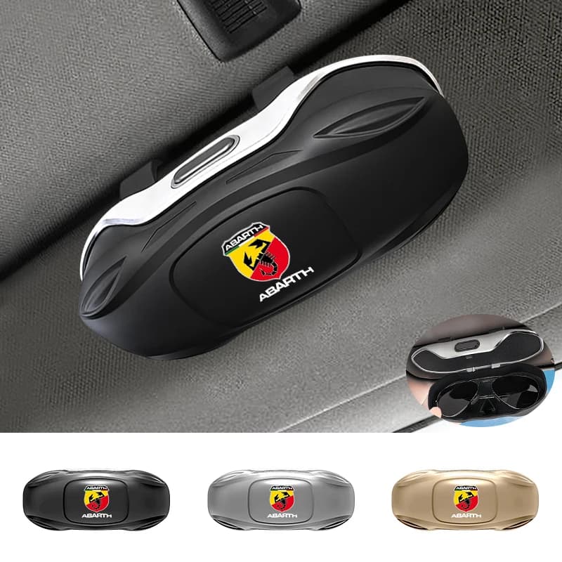 Car Sun Visor Sunglasses Storage Box Glasses Case Clip Accessories For Fiat Grande Punto Abarth Tipo Stilo Ducato Palio 500x Bra