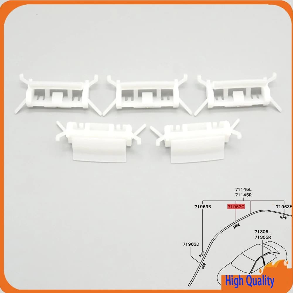 For Mitsubishi Mirage 1997-2002 Lancer CK2 CK4 2002-2016 Car Roof Rack Drip Rail Molding Snaps Retainer Fixing Fastener Clips