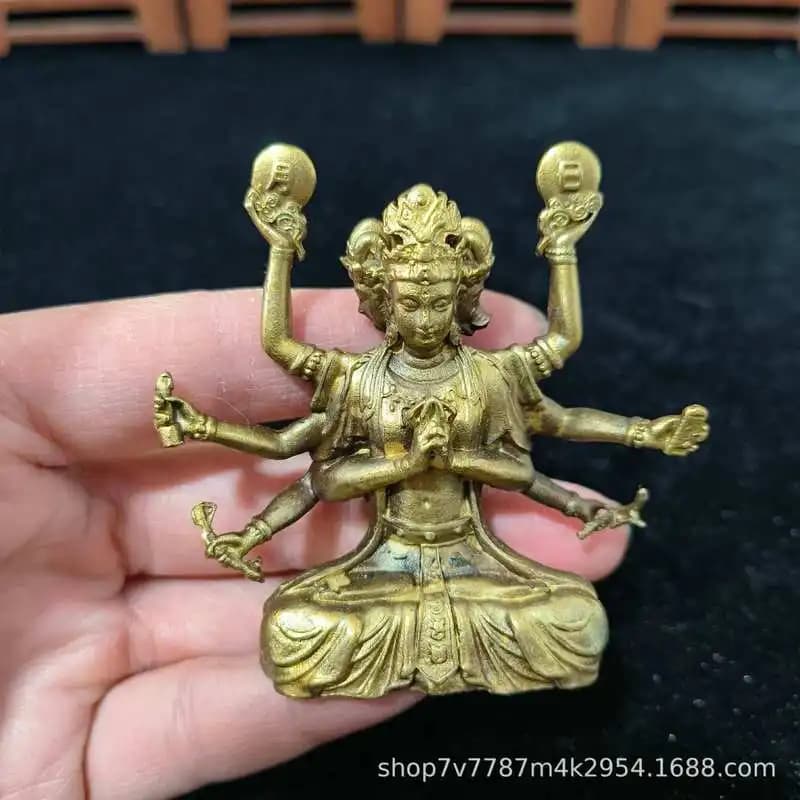 Brass Craft Small Buddha Statue Home Living Room Decoration Table Ornament