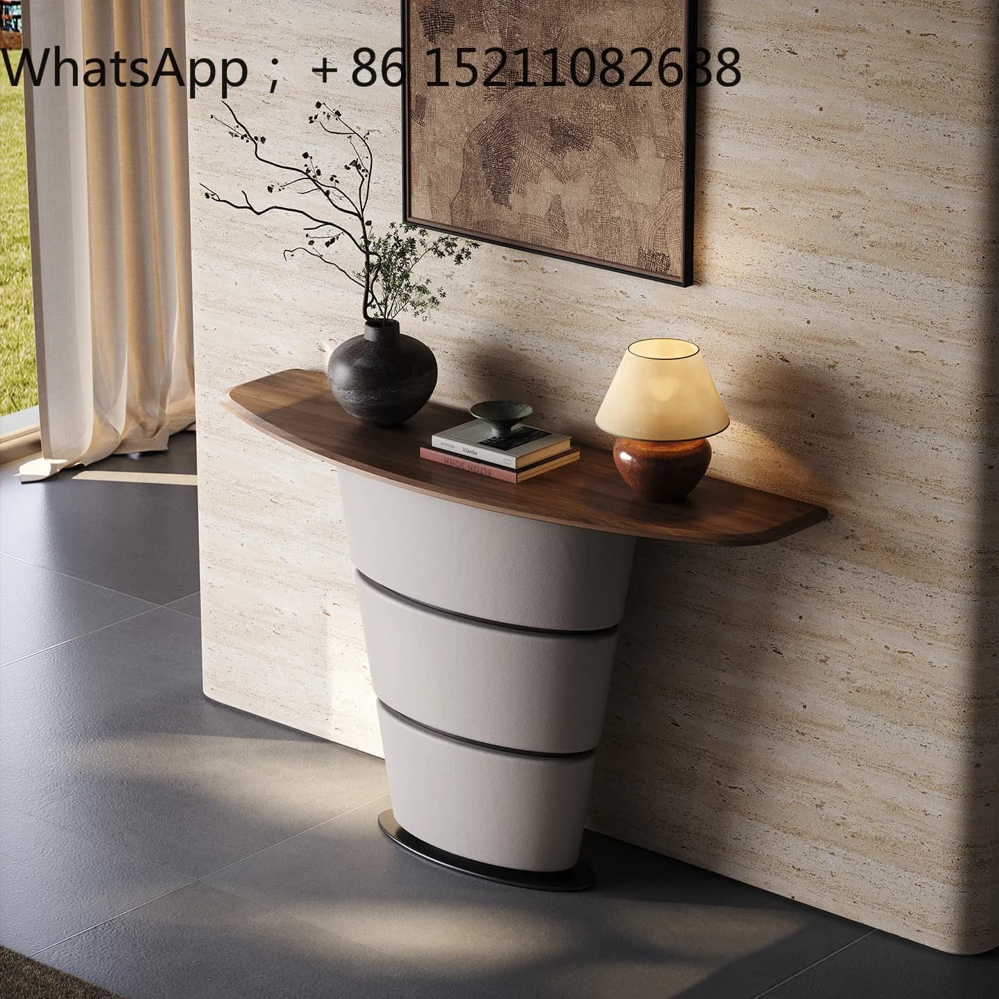 SCY high-end door cabinet minimalist creative ornament table villa light luxury decoration end-view cabinet