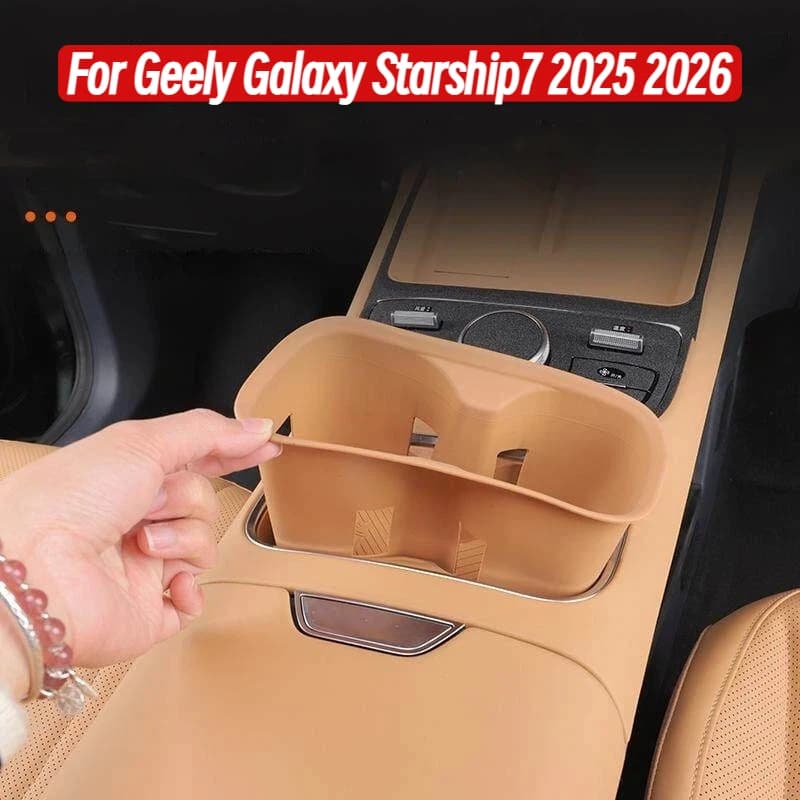 For Geely Galaxy Starship7 2025 2026 Central Control Cup Holder Silicone Protective Cover Mat Interior Modification