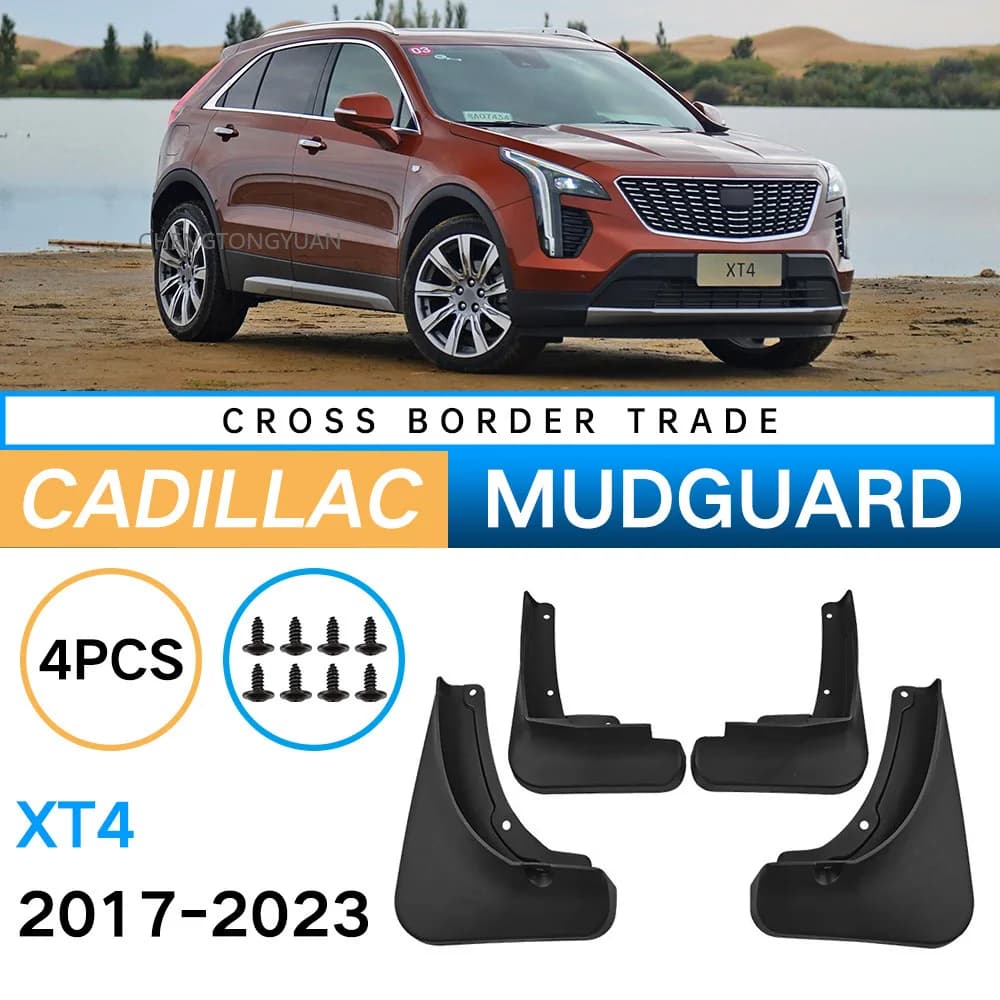 For Cadillac XT4 2017-2023 Mudguards Fenders Black ABS Material Auto Tire For Protection Vehicle Exterior Styling Accessory