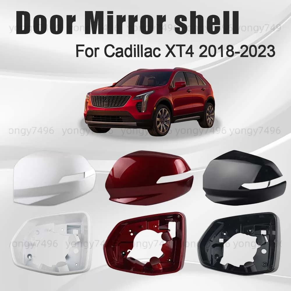 Cars Accessories White Black Red Door Mirror Shell For Cadillac XT4 2018-2023 Lower Support Picture Frame Replace Styling