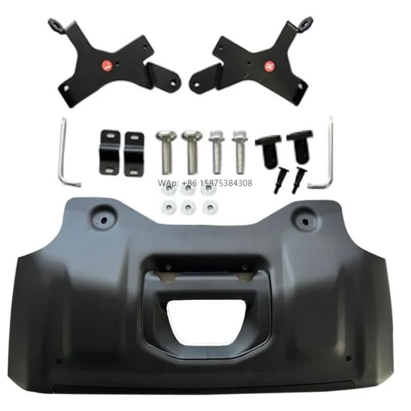 Lower Protector Black Simple Type Stainless Steel Front Bumper Skid Plate Protective Protective Parts Fits 2020 Defender Car