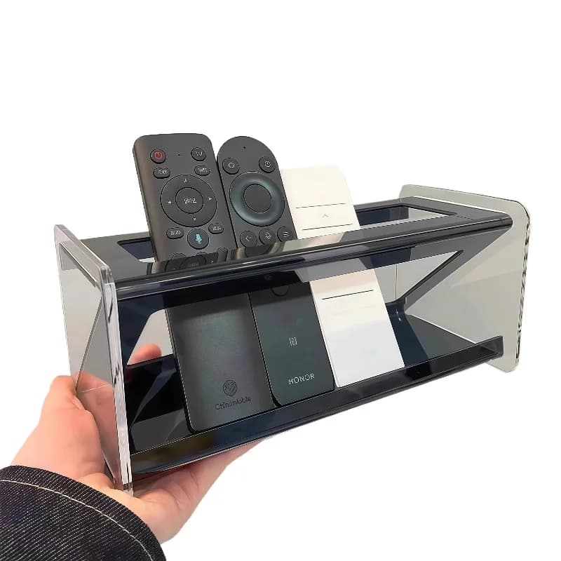 Acrylic remote control storage box, coffee table, special light luxury for living room, high-end high-end book display box, mult